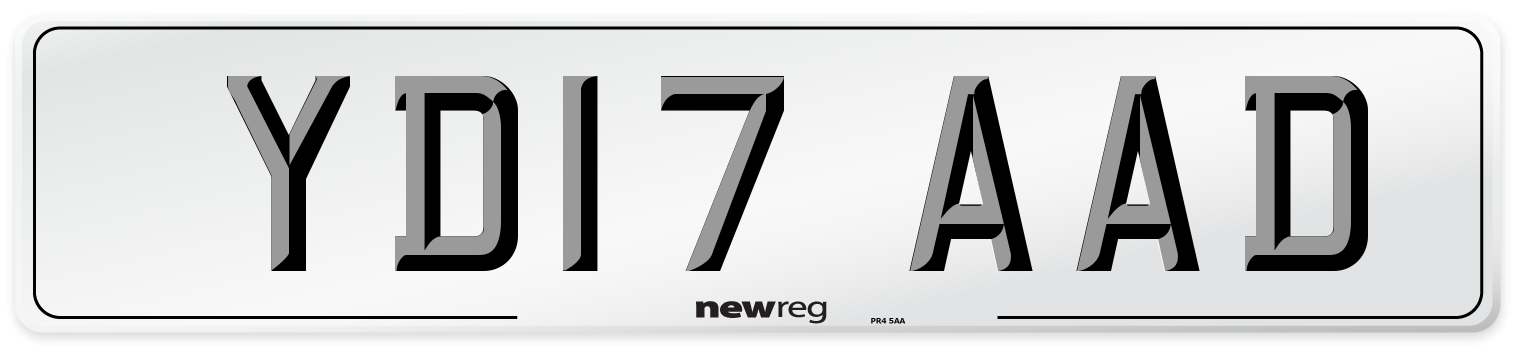 YD17 AAD Number Plate from New Reg